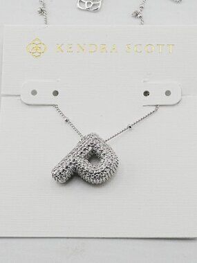 Kendra Scott Letter Necklace with Crystals